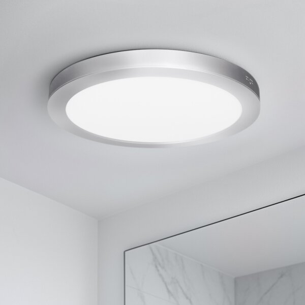 Solight WD244-S - LED панел 2 в 1 24W/230V 3000/4000/6000K Ø 30 cm IP54 сребрист