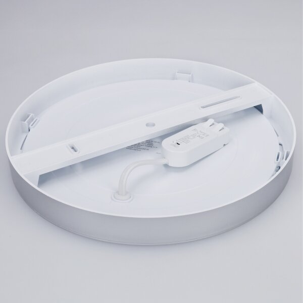 Solight WD244-S - LED панел 2 в 1 24W/230V 3000/4000/6000K Ø 30 cm IP54 сребрист