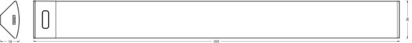 Osram - Димируемо LED подшкафно осветително тяло с вграден сензор LINEAR ANGLE LED/5W/230V 35 см бяло