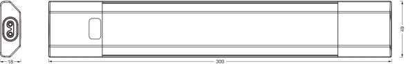 Osram - димируемо LED осветление за монтаж под шкаф с датчик LINEAR EDGE LED/4W/230V 30 cm черно