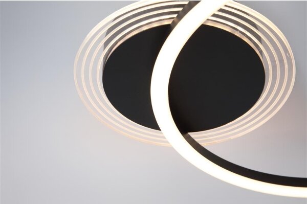 Searchlight 13650BK - Димируемо LED таванно осветително тяло CONTOUR LED/24W/230V 3000K