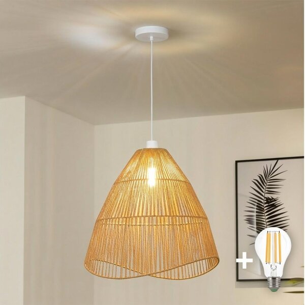 Brilagi - LED полилей на кабел CERIA BOHO 1xE27/40W/230V Ø 70 см, кафяв