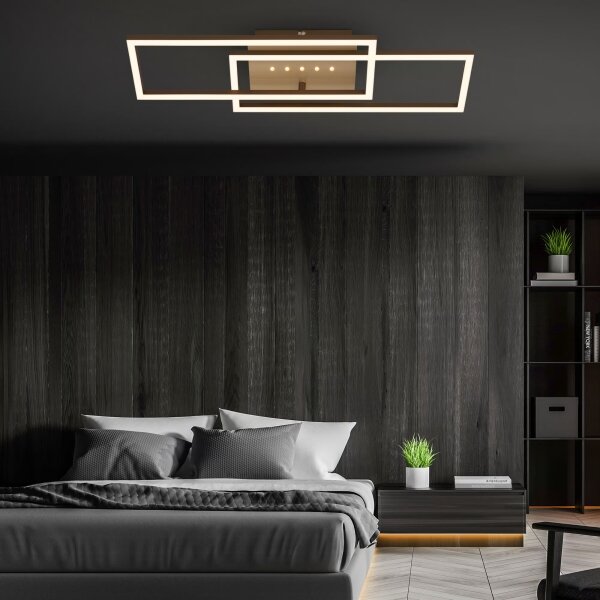 Brilo - Димируем LED таванен плафон LED/30W/230V 3000K кафяв