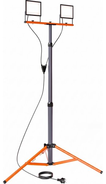 LED прожектор със стойка 2xLED/50W/230V 4500K IP65 черен/оранжев