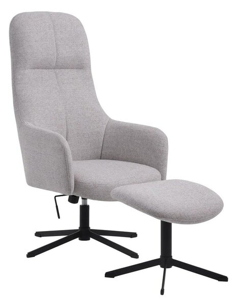 Светлосиво въртящо се релаксиращо кресло Manning – Unique Furniture