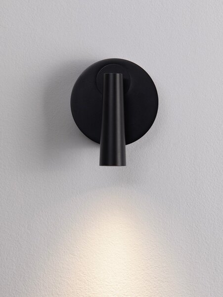 Матово черно алуминиев LED прожектор с огъваща се структура 7x10 cm Tico – Nova Luce