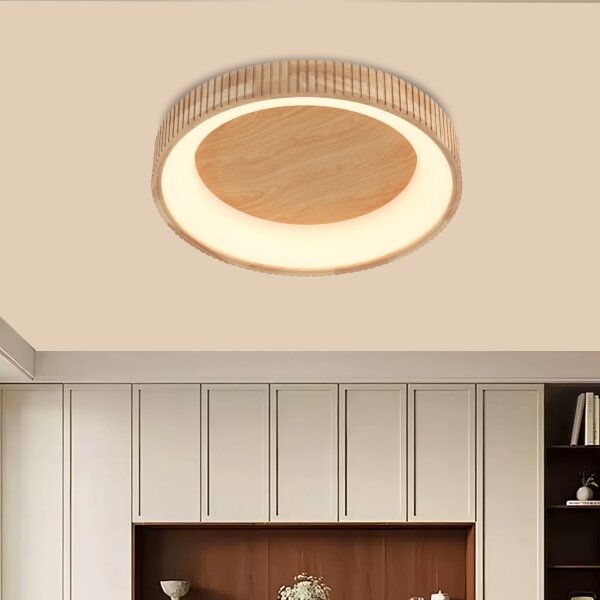 Brilagi - LED таванно осветително тяло FALCON WOOD MODERN LED/40W/230V Ø 60 см, дърво