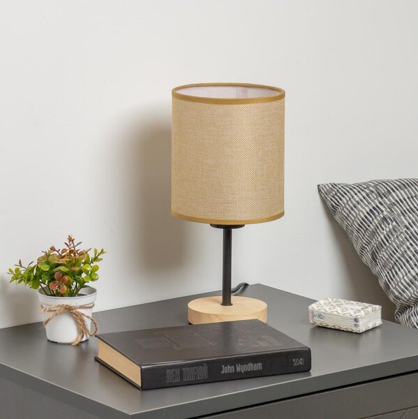 Brilagi - Настолна лампа NUBILA WOOD 1xE27/25W/230V дъб/светлокафяво