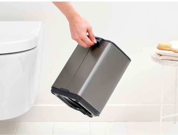 Сиво стоманено кошче за боклук с педал 4 l Bo – Brabantia