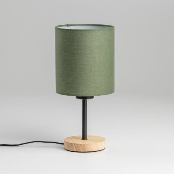 Brilagi - Настолна лампа NUBILA WOOD 1xE27/25W/230V дъб/зелен