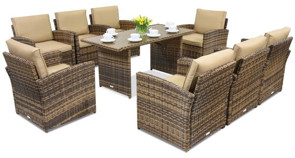 Градински мебели Monaco Premium 8 Garden Point кафяв