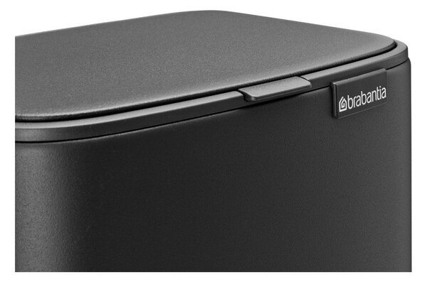 Тъмносиво стоманено кошче за боклук с педал 7 l Bo – Brabantia