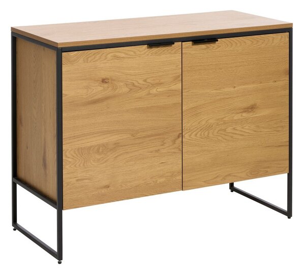 Скрин от декор от дъб в естествен цвят 104,5x80x45 cm Cesura – Unique Furniture