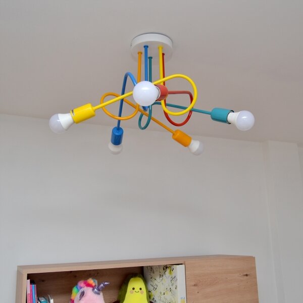 LED детски плафониер OXFORD 5xE27/15W/230V