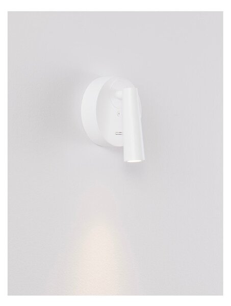 Алуминиев LED прожектор с огъваща се структура в матово бял цвят 7x10 cm Tico – Nova Luce