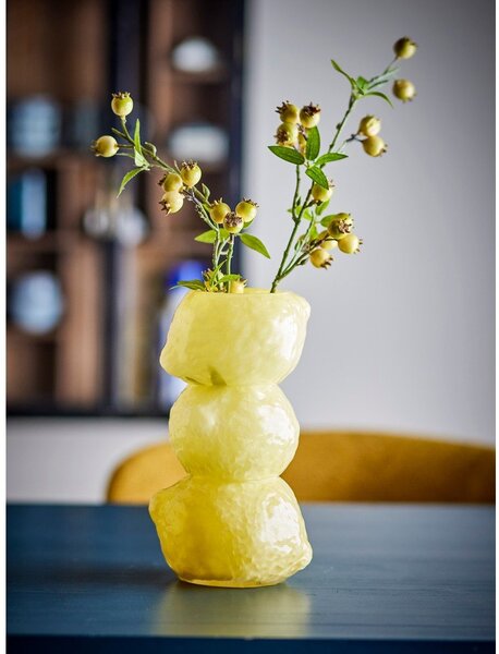 Жълта стъклена ваза (височина 27 cm) Limone – Bloomingville