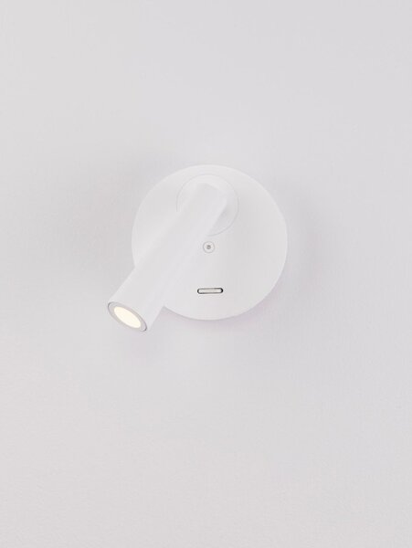 Алуминиев LED прожектор с огъваща се структура в матово бял цвят 7x10 cm Tico – Nova Luce
