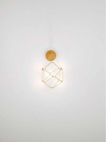 Алуминиева LED стенна лампа в златист цвят Nebula – Nova Luce