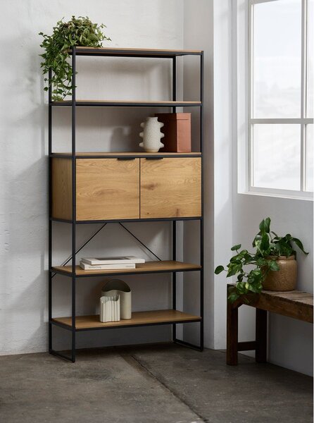 Библиотека от декор от дъб в естествен цвят 90x190x40 cm Cesura – Unique Furniture