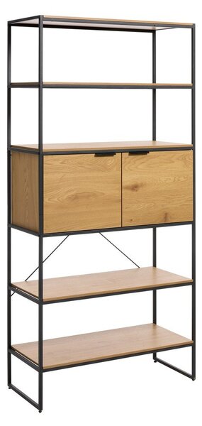 Библиотека от декор от дъб в естествен цвят 90x190x40 cm Cesura – Unique Furniture