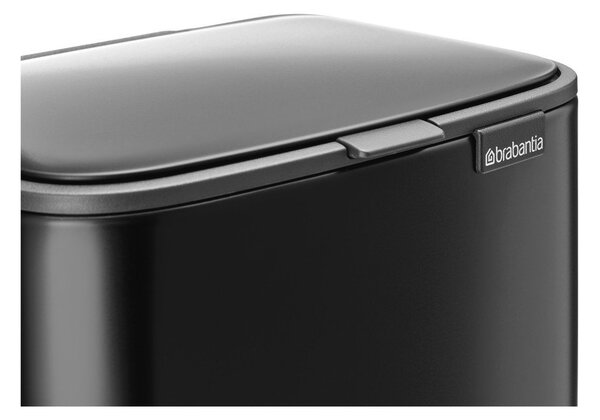Матово черно стоманено кошче за боклук с педал 4 l Bo – Brabantia