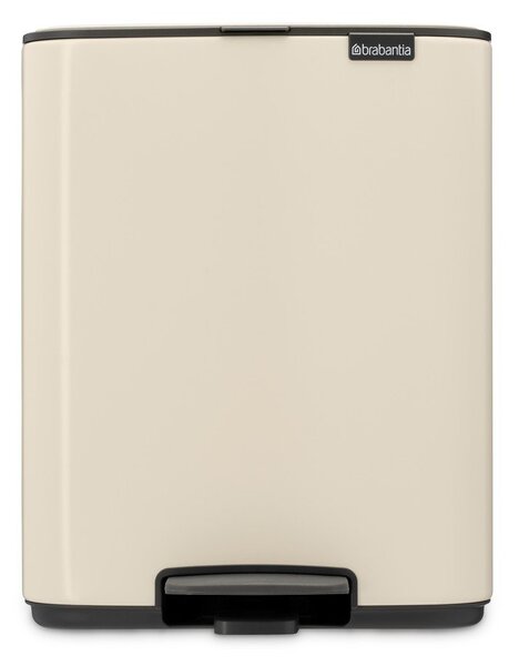 Бежово стоманено кошче за боклук с педал 12 l Bo – Brabantia