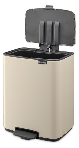 Бежово стоманено кошче за боклук с педал 12 l Bo – Brabantia