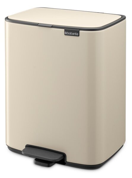Бежово стоманено кошче за боклук с педал 12 l Bo – Brabantia