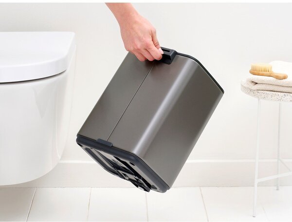 Сиво стоманено кошче за боклук с педал 7 l Bo – Brabantia