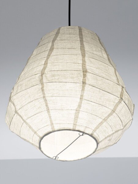 Бяло ленено висящо осветително тяло ø 36 cm Linnet – Nova Luce