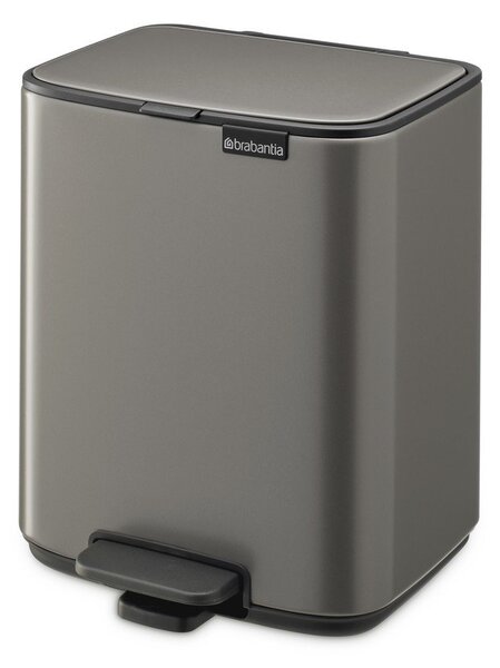 Сиво стоманено кошче за боклук с педал 7 l Bo – Brabantia