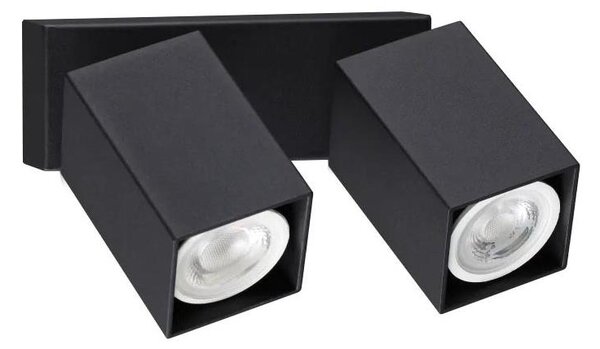 Ideal Lux - LED стенен точков аплик DYNAMITE 2xGU10/7W/230V CRI 90 черен