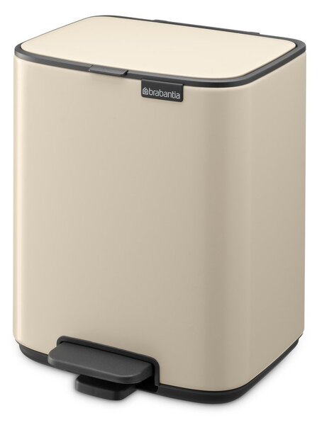 Бежово стоманено кошче за боклук с педал 7 l Bo – Brabantia