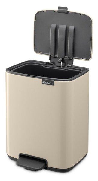 Бежово стоманено кошче за боклук с педал 7 l Bo – Brabantia