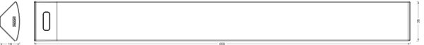 Osram - LED димируемо подшкафно осветително тяло със сензор LINEAR ANGLE LED/5W/230V 35 cm черно