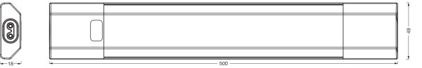Osram - Димируемо LED осветление за под шкаф със сензор LINEAR EDGE LED/8W/230V 50 cm черно
