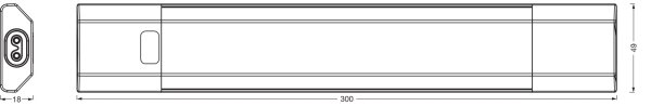 Osram - Димируемо LED осветително тяло за под шкаф със сензор LINEAR EDGE LED/4W/230V 30 cm бяло