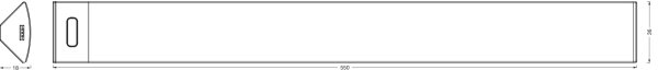 Osram-LED димируемо подшкафно осветително тяло със сензор LINEAR ANGLE LED/7,5W/230V 55 cm черно
