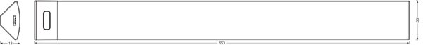 Osram - Димируемо LED подшкафно осветление LINEAR ANGLE с вграден сензор LED/7,5W/230V, бяло