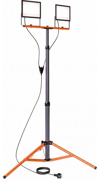 LED прожектор със стойка 2xLED/100W/230V 4500K IP65 черен/оранжев