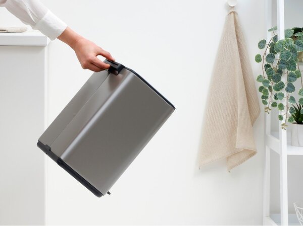 Сиво стоманено кошче за боклук с педал 12 l Bo – Brabantia