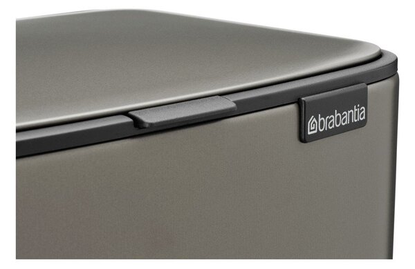 Сиво стоманено кошче за боклук с педал 12 l Bo – Brabantia