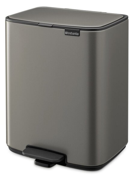 Сиво стоманено кошче за боклук с педал 12 l Bo – Brabantia