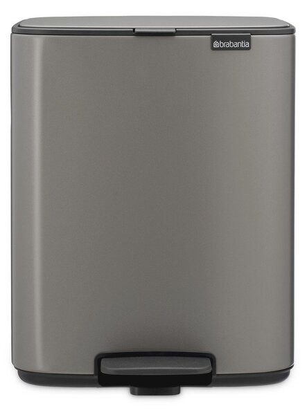 Сиво стоманено кошче за боклук с педал 12 l Bo – Brabantia