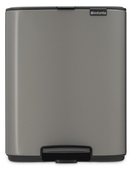 Сиво стоманено кошче за боклук с педал 12 l Bo – Brabantia