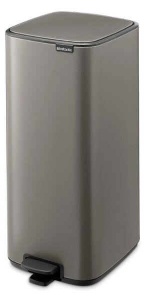 Сиво стоманено кошче за боклук с педал 30 l Bo – Brabantia