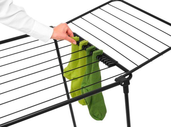 Матово черна сушилня за дрехи 18 m HangOn Too – Brabantia