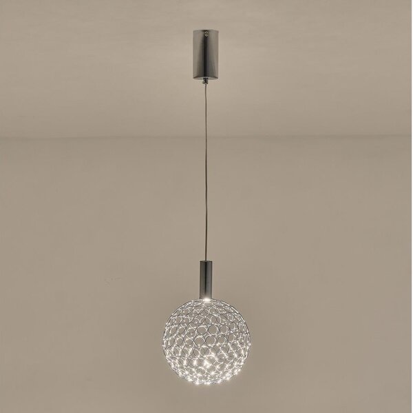 LED Пендел PERFORATO LED/6,3W/230V 3000K лъскав хром Ø 20 см