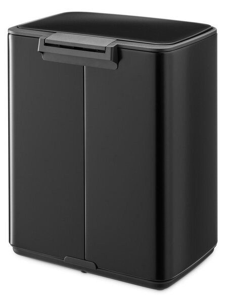 Матово черно стоманено кошче за боклук с педал 12 l Bo – Brabantia
