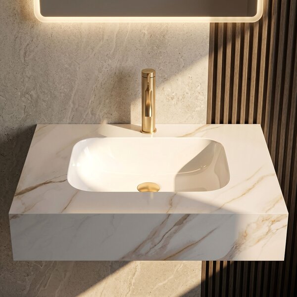 Стенна мивка REA Aresa Grey Gold 70